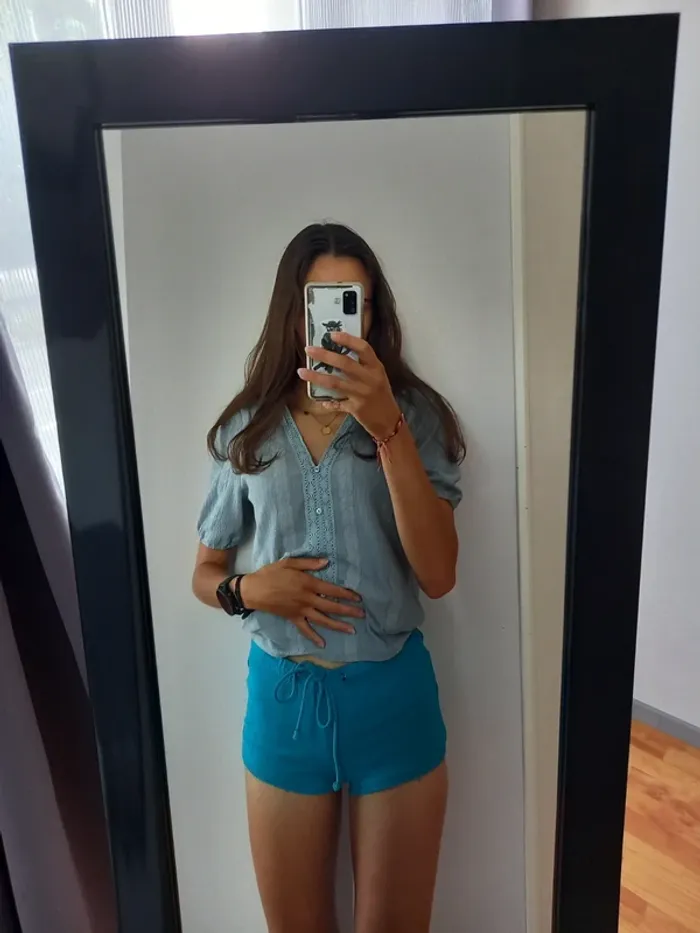 Mini short bleu - photo numéro 2