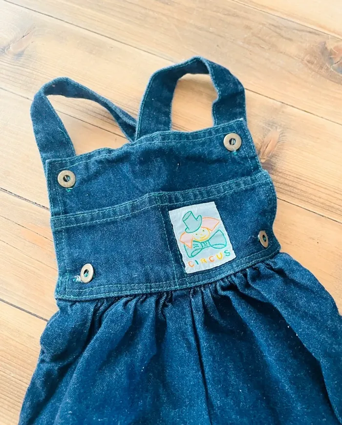 Salopette en jean vintage 12 mois - photo numéro 2