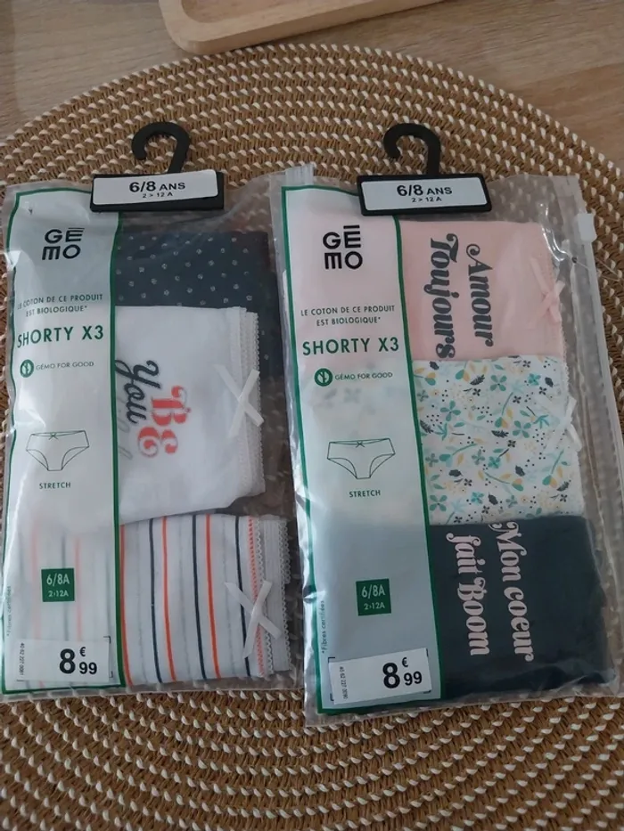 Lots culottes fille 6/8 +ans