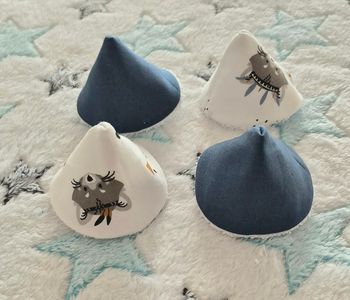 Lot de 4 tipis ~ cônes a pipi Raton Laveur 🦝 Bleu 