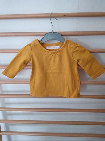 T-shirt manche longue gemo moutarde