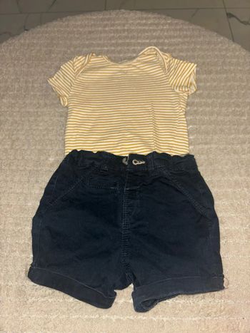 Ensemble body et short taille 18 mois très bon état