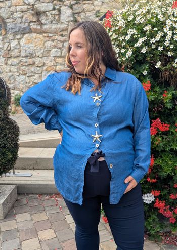 Chemise jean tencel Albi matière fluide
TU