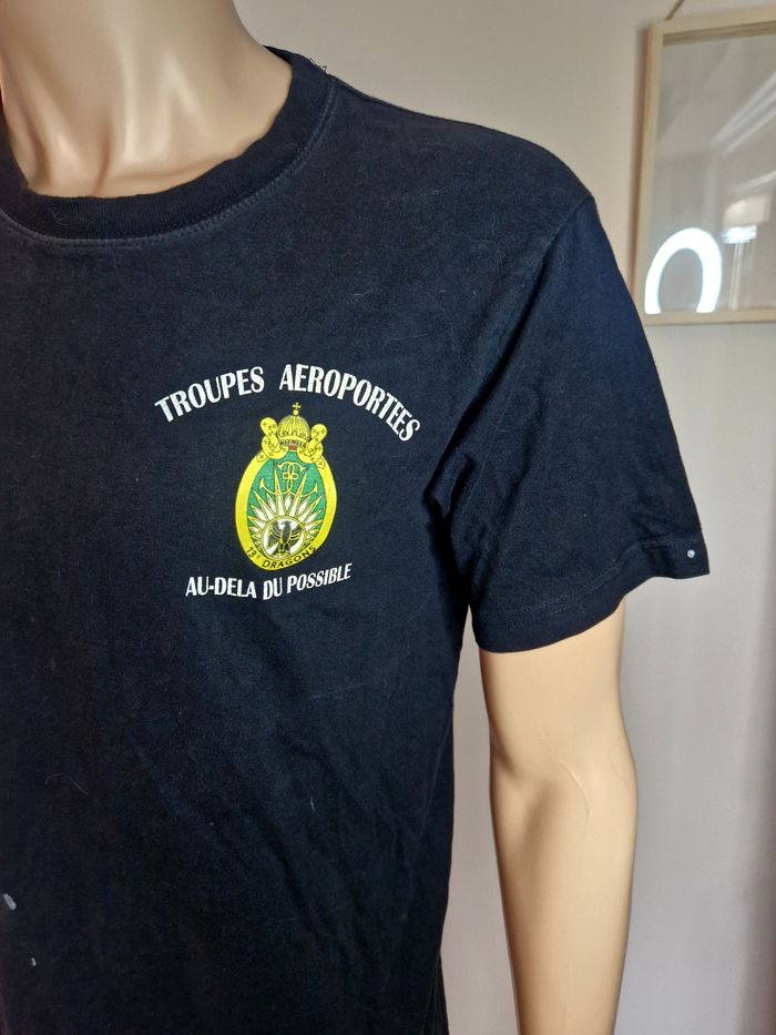 Paratrooper Inc T-shirt Noir Droit Homme M Militaria Parachutiste 90s 00s - photo numéro 3