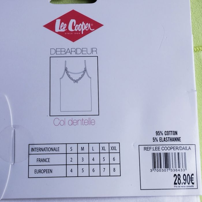 1 Débardeur Neuf XL En Dentelle Lee Cooper - photo numéro 5