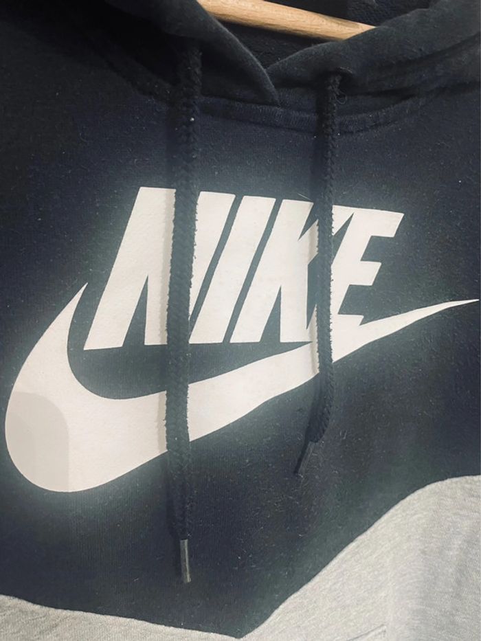 Sweat Nike unisexe à capuche gris et noir - M - photo numéro 3