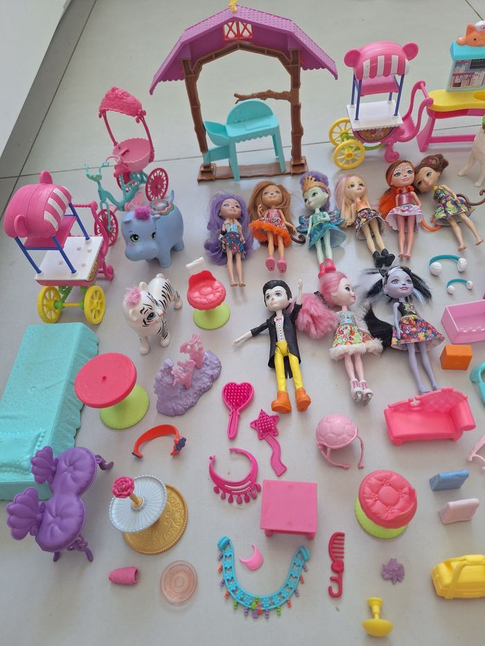 Lot enchantimals accessoires et animaux + 9 poupées enchantimals - photo numéro 2
