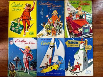 Lot de 6 livres Caroline Grands Albums Hachette Pierre Probst anciens années 60