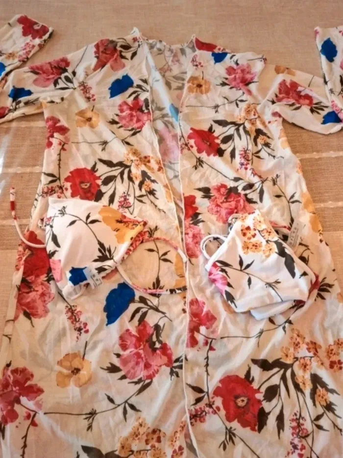 Maillot de bain 3 pièces avec Kimono, neuf, Shein, taille L - photo numéro 3