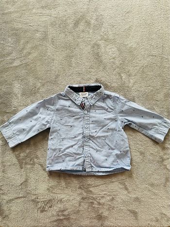 Chemise bleu clair à petits motifs - 6 mois - Tape à l’œil