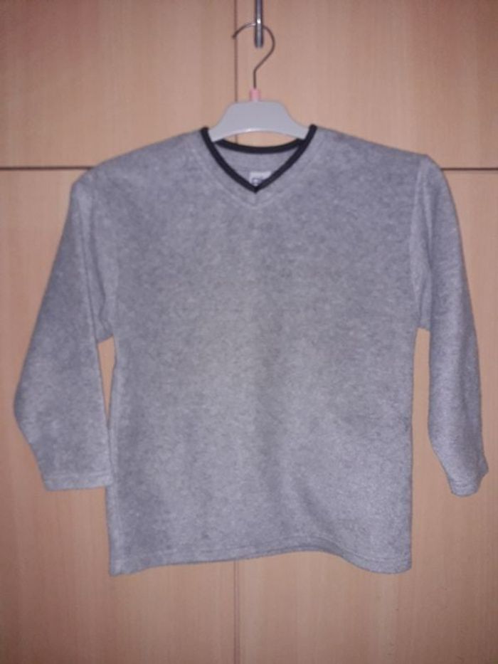 Pull polaire gris Okaïdi 6 ans