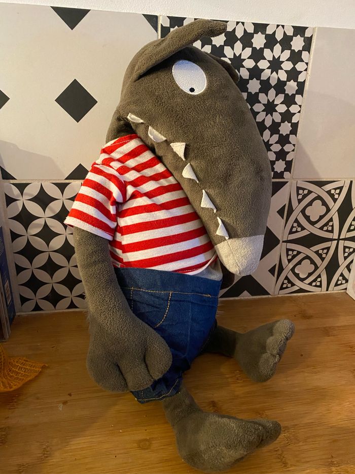 Grande peluche loup Auzou 60 cm Achat occasion Peluches Auzou