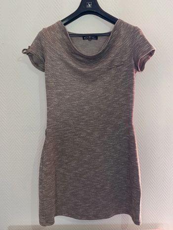 Robe chinée marron beige cache cache T38