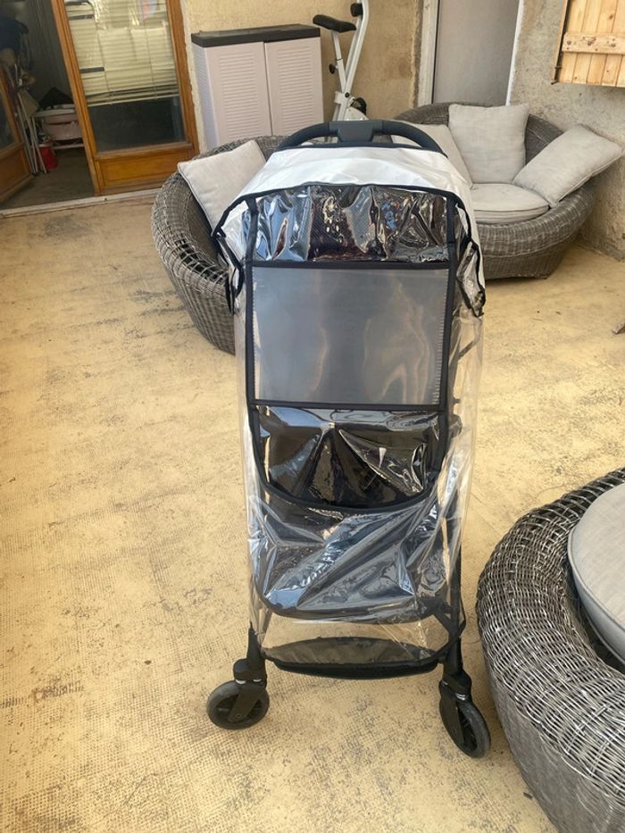 protège pluie pour poussette universelle transparente en plastique neuve - n60j
