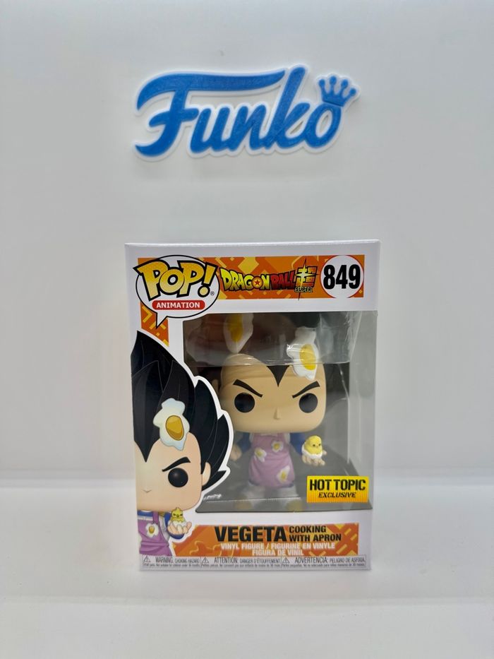 Funko Pop Dragon Ball Vegeta Cooking With Apron 849 Hot Topic 🇺🇸 - photo numéro 1