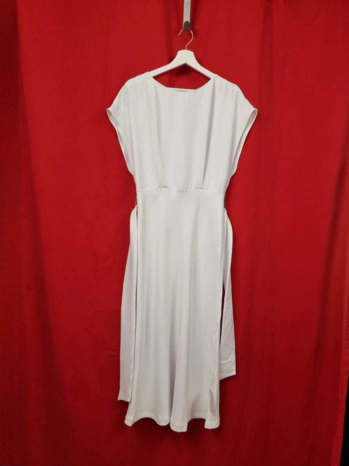 Tussah robe midi blanche Dina * taille 38 * Neuve - photo numéro 5