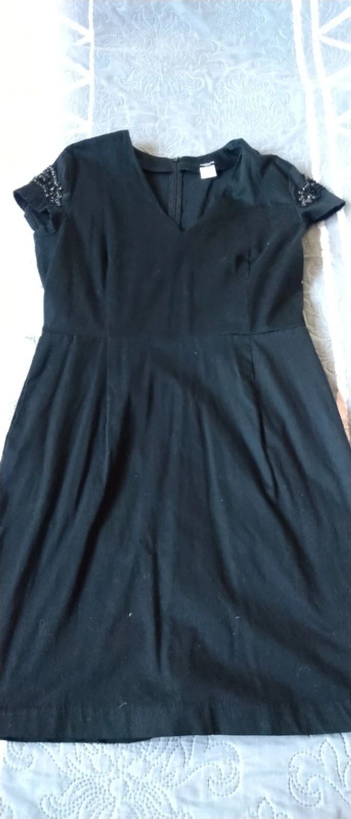Robe de fêtes noire avec perles femme 44 la redoute - photo numéro 4
