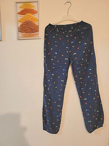 Pantalon léger bleu marine à motif "GEMO" taille 12 ans