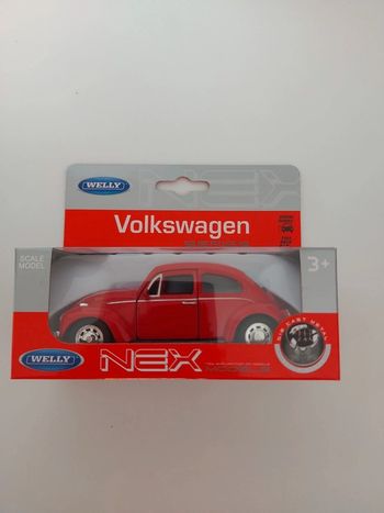 Volkswagen  - cox - beetle  - coupé- rouge