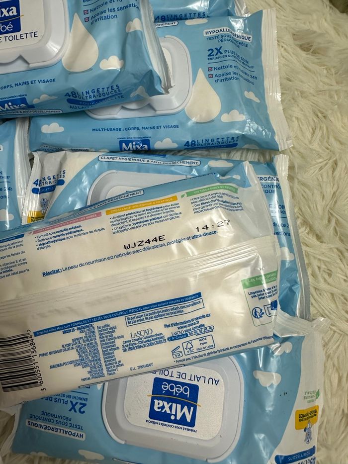 Lot de 10 paquets de 48 lingettes Mixa - photo numéro 3