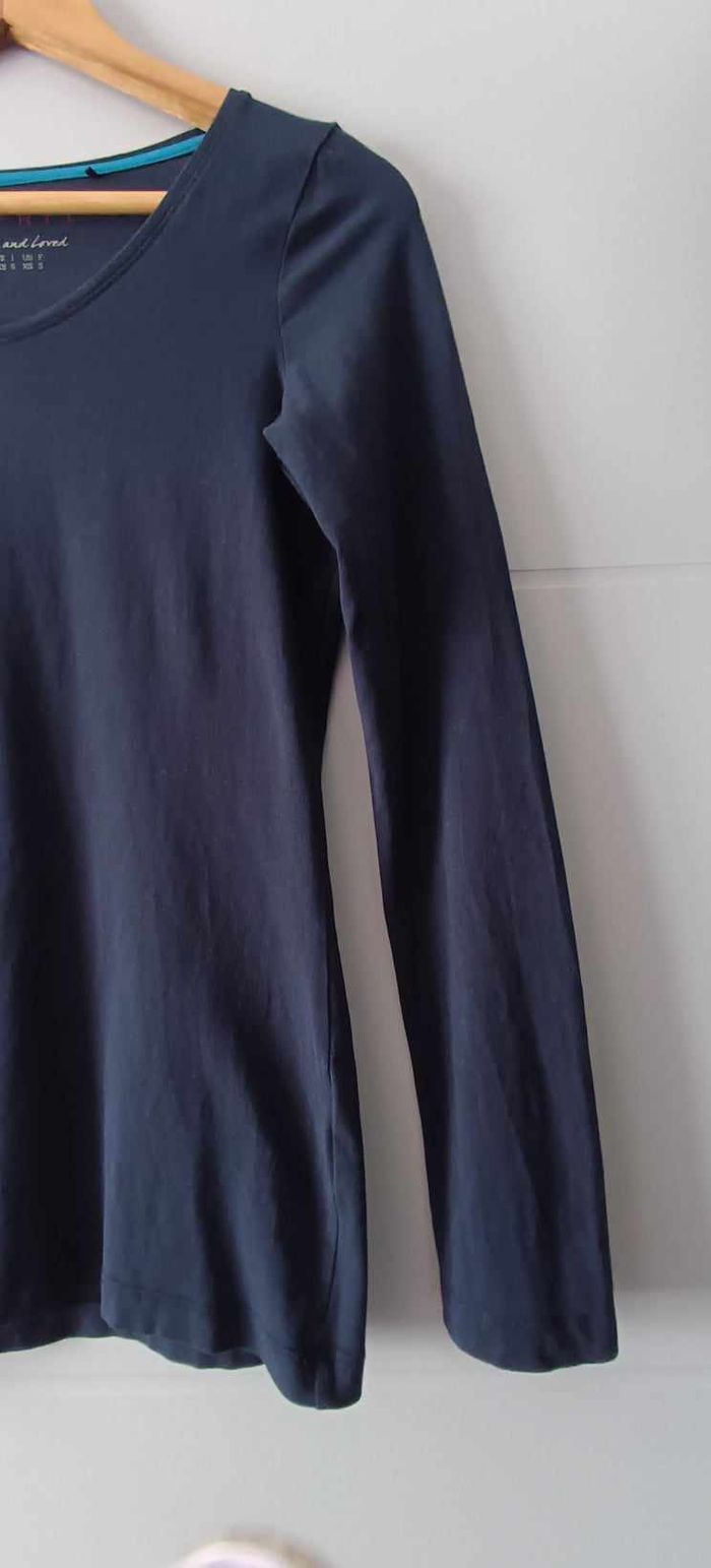 T-shirt bleu marine manches longues col V "ESPRIT" Taille S - photo numéro 5