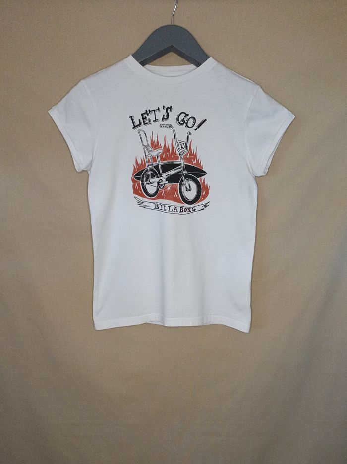 👕 Tee-shirt garçon 12 ans – Billabong – Imprimé "Old School Biker" - photo numéro 3