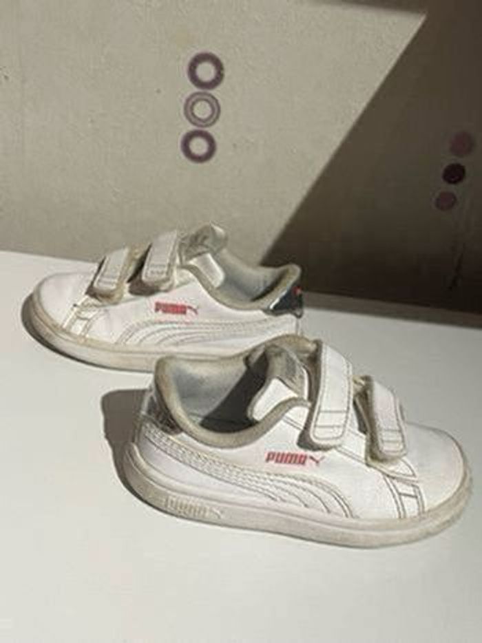 Basket bébé puma blanche 22