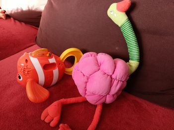 Poisson jeu de bain + peluche autruche