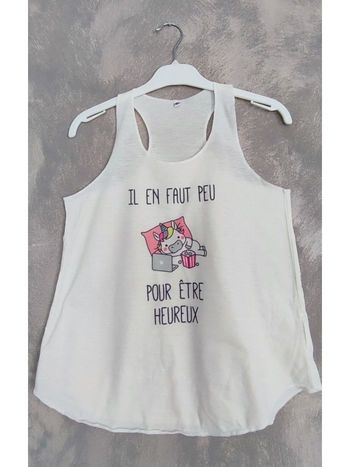 Tee-shirt "Il en faut peu pour être heureux" 10 ans