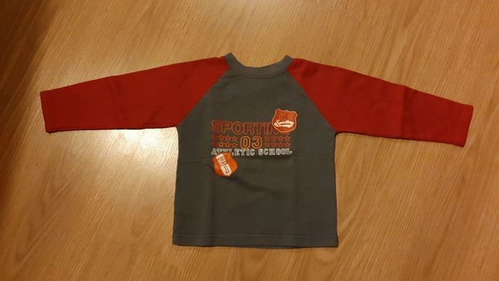 sweat 5 ans rouge et gris