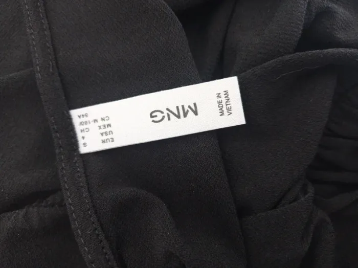 Robe noire cache coeur noir drapé devant manches longues T.S Mango - photo numéro 4