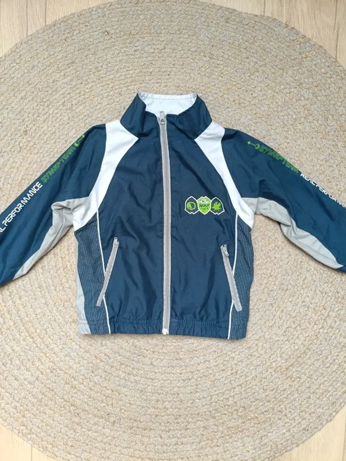 Veste coupe-vent bleu/blanc 3A