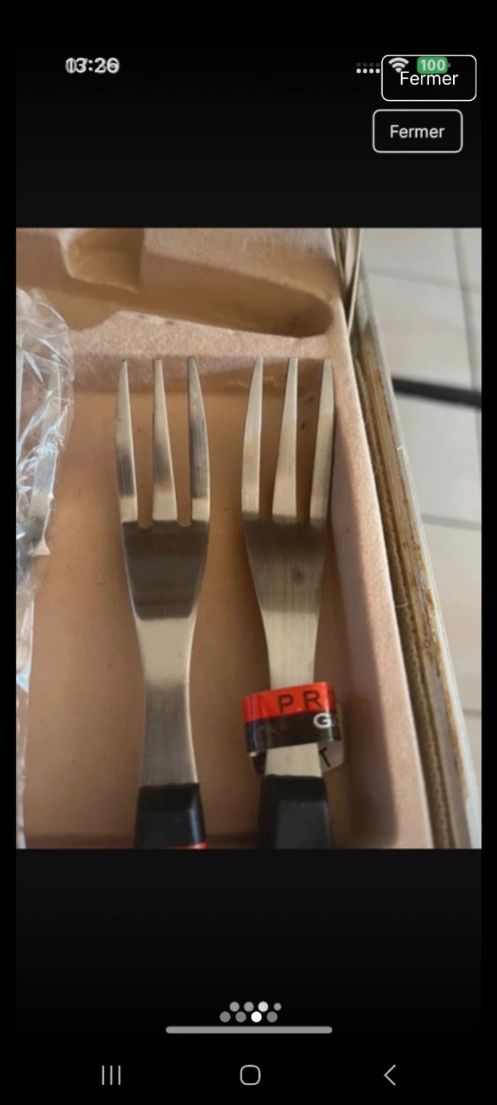 Lot de 6 fourchette neuf noir - photo numéro 3