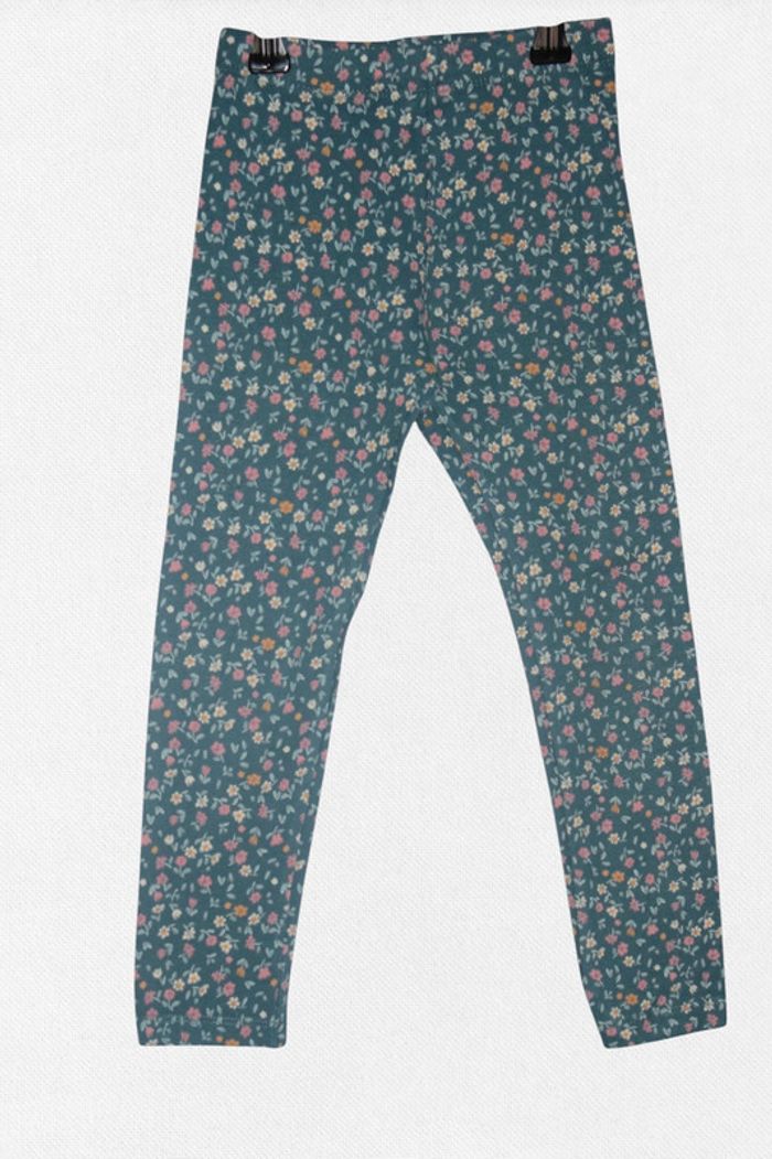 Legging Kiabi Bleu à Fleurs Multicolores - Taille 5 ans