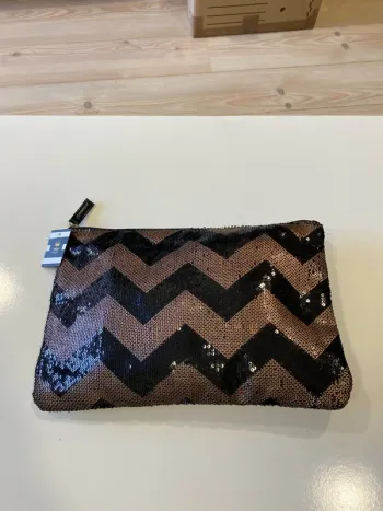 Pochette vintage lentilles bronzes et noires