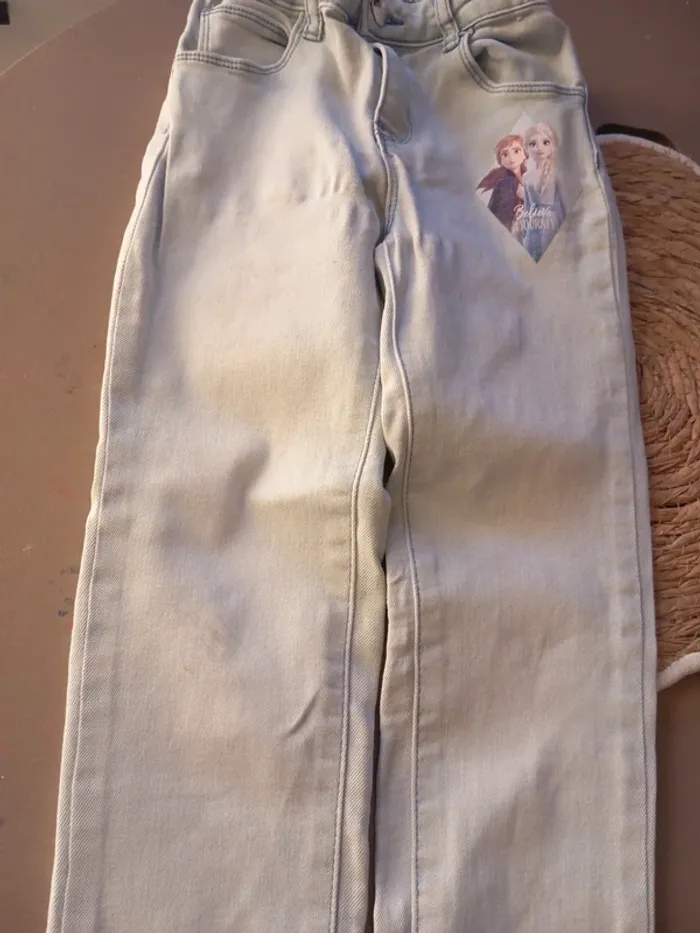 Jeans Reine des neiges 7/8 ans - photo numéro 2