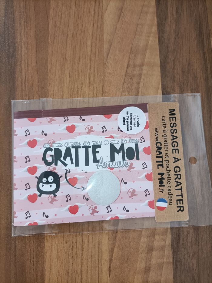 Carte à gratter pour dire je t'aime