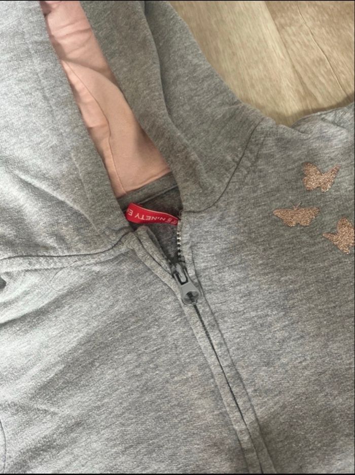 Veste à capuche fille grise - photo numéro 2