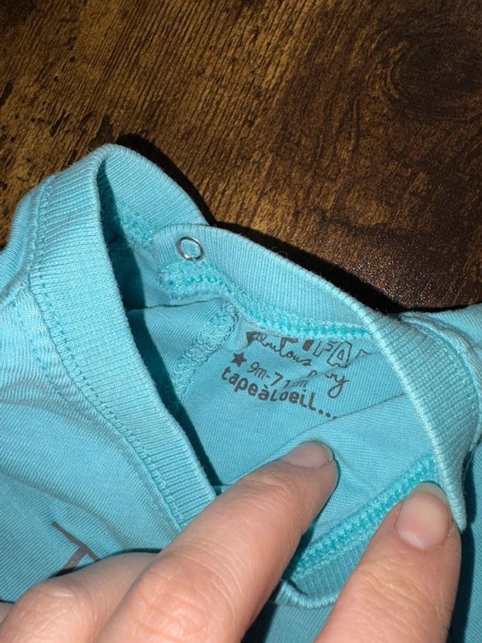 TEE shirt bleu 9m - photo numéro 2