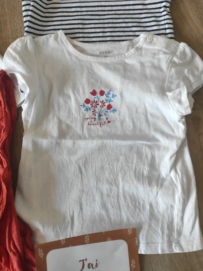 Lot tee shirt bebe fille - photo numéro 6