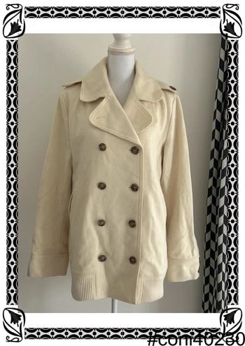 Manteau Crème United Colors of Benetton, Taille 42