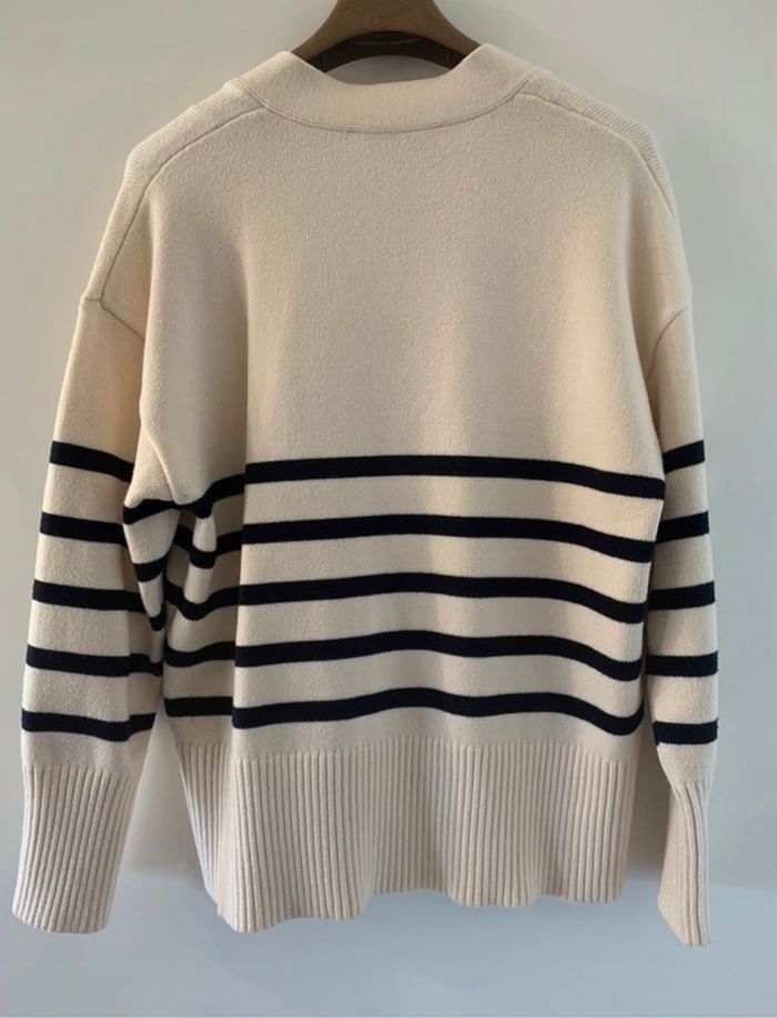 Pull Zara rayé a boutons - photo numéro 2
