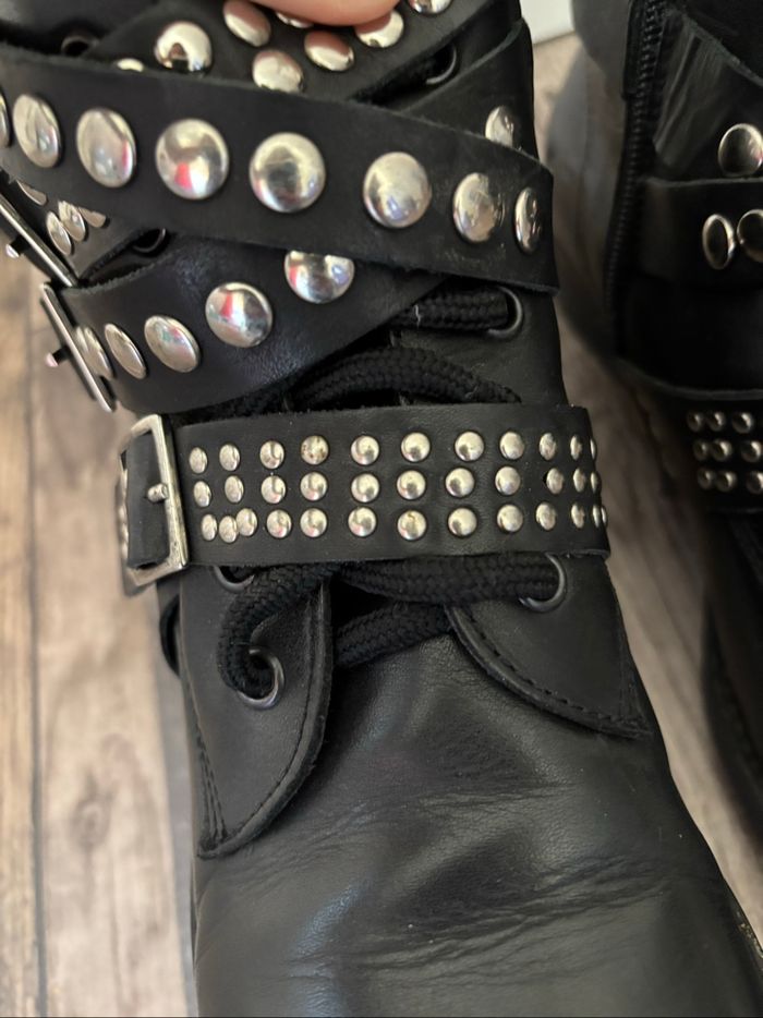 Bottines cloutées argentées Eden Shoes pointure 37 - photo numéro 6