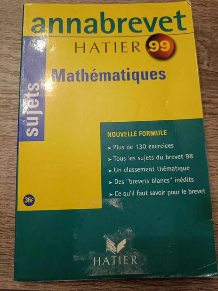 Annabrevet Hatier Mathématiques Sujets