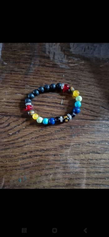 Bracelet en perles représentant les chakras