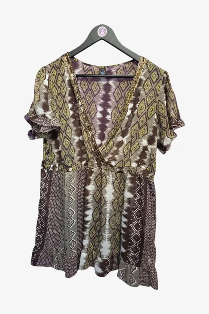 Blouse manches courtes voile T46 M&S Mode - photo numéro 2