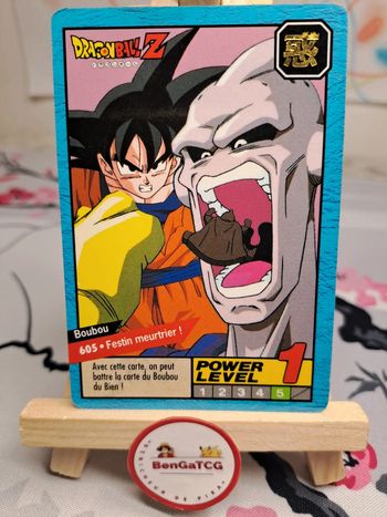 Carte Boubou 605 Festin meurtrier ! Dragon Ball Z Cardass Bandai 1996 Le Grand Combat Fr