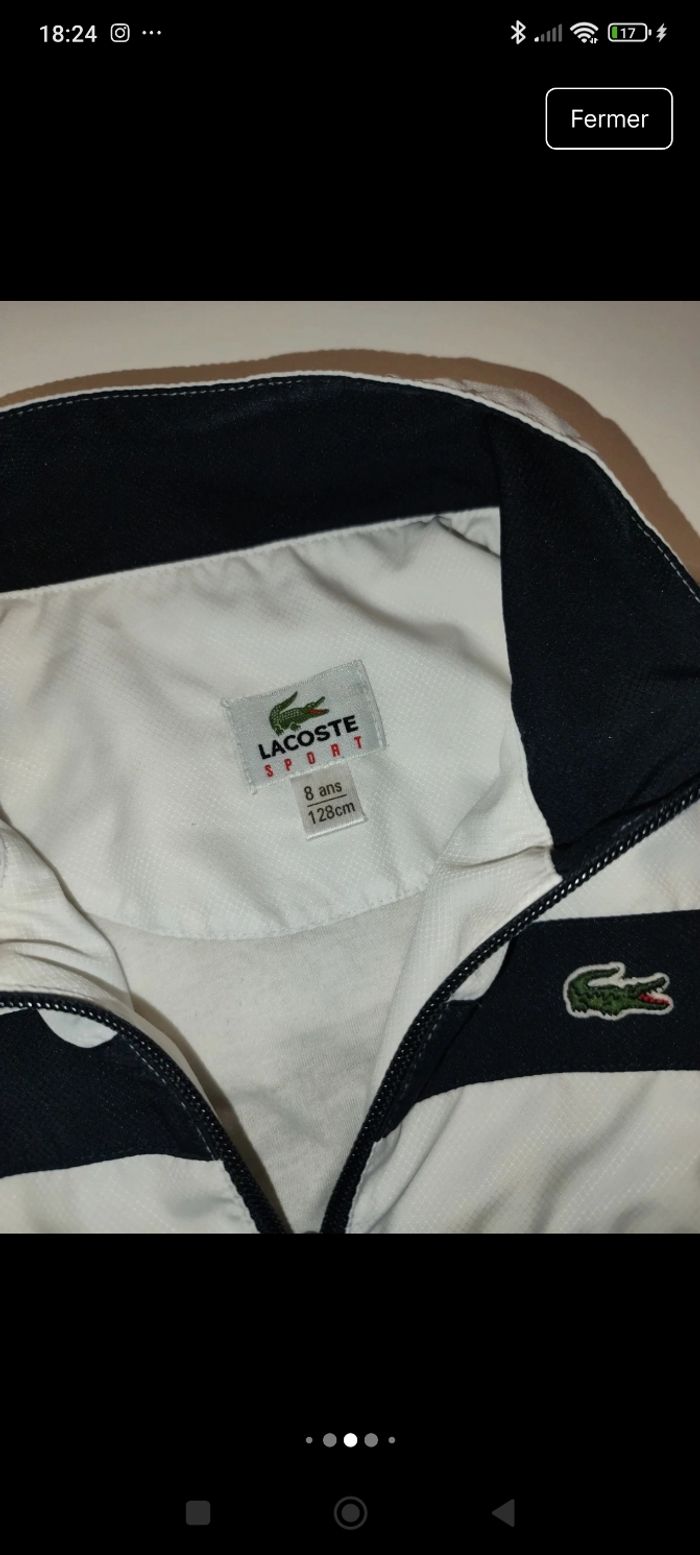 Veste Lacoste garçon 8 ans - photo numéro 4