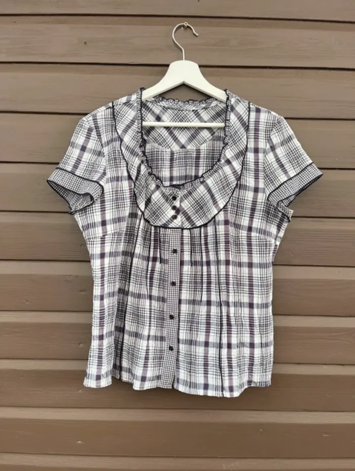 Blouse quadrillée