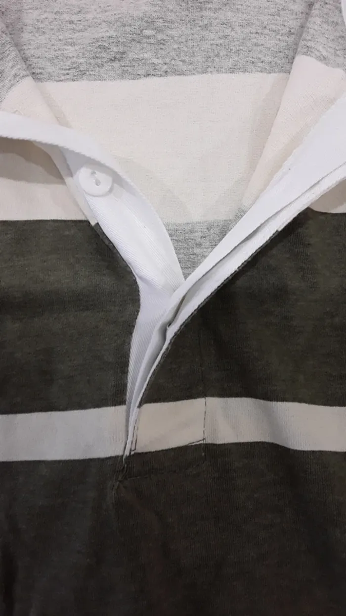 Polo celio vert et beige - photo numéro 6